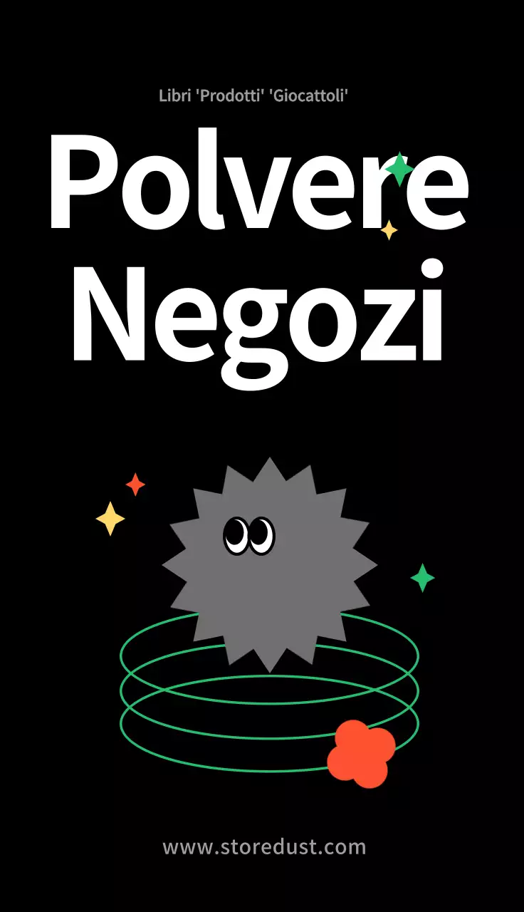 Biglietto da visita del negozio generale, illustrazione nera e carina