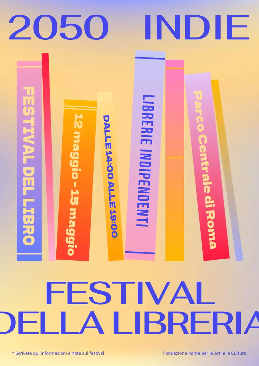 Festival dell'editoria a gradiente malva