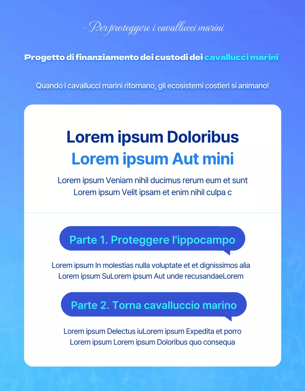 Cavalli marini, la creatura marina a rischio di estinzione nell'acqua blu e frescaDettagli sui finanziamenti per la conservazione dei cavallucci marini