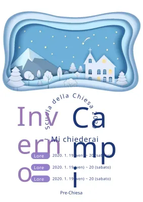 Poster verticale del Campo invernale della Chiesa Bianca