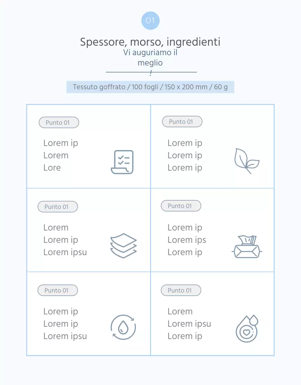 Sulle salviette rinfrescanti di colore blu cielo