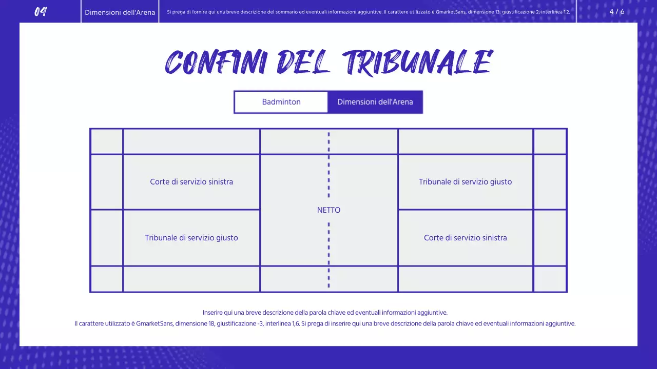 Lezione guidata di valutazione delle prestazioni fisiche del badminton blu e bianco