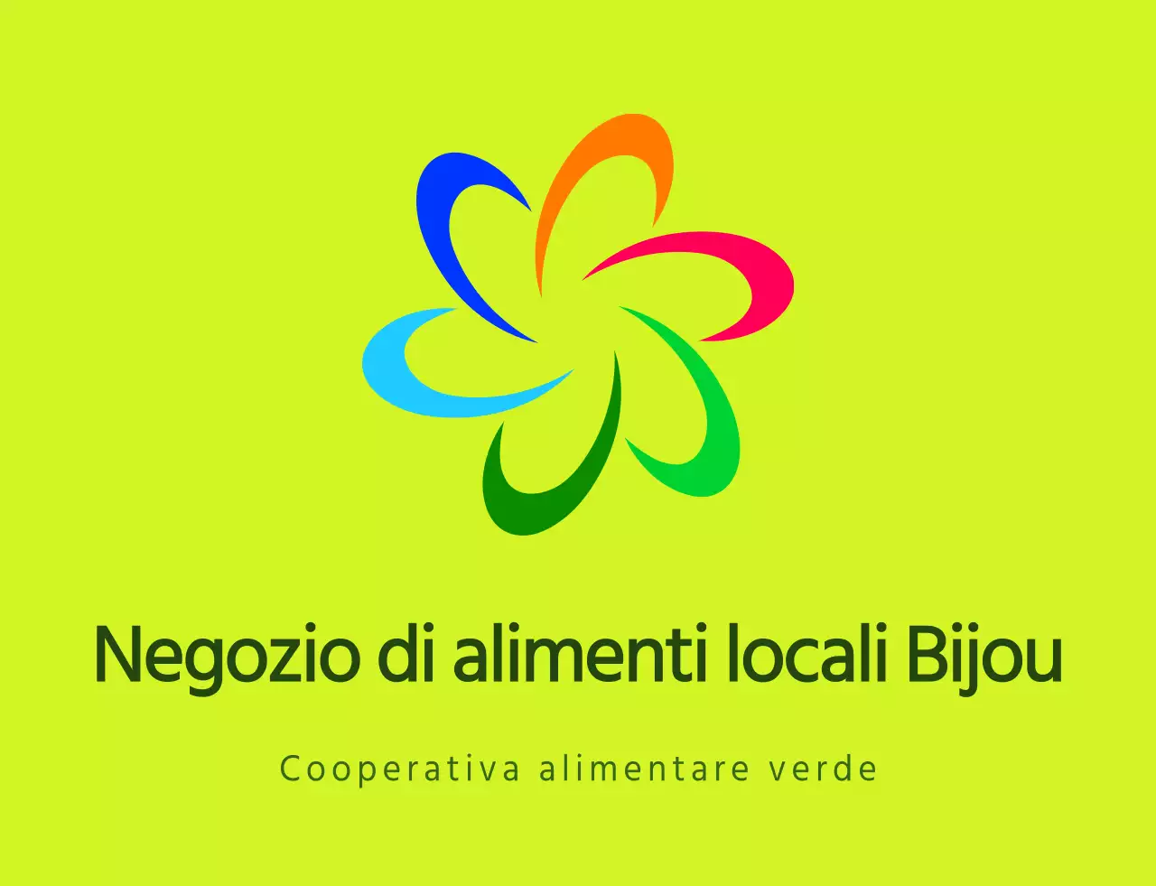 Logo moderno con simboli e testo in stile combinato con schema colorato e chartreuse per i dipendenti di un negozio di alimentari locale