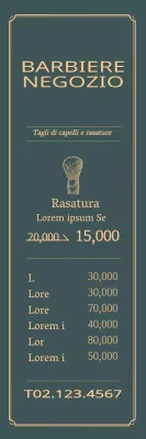 Verde giallo illustrazione vintage salone di bellezza menu