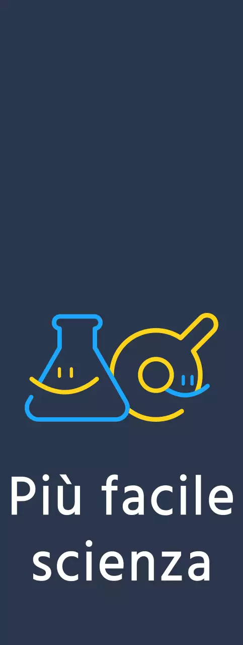 Disegnate un logo per una scuola di scienze con il personaggio di un laboratorio scientifico blu e giallo.