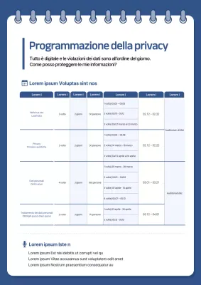 Blu Stile di documentazione del programma di formazione pulito e leggibile