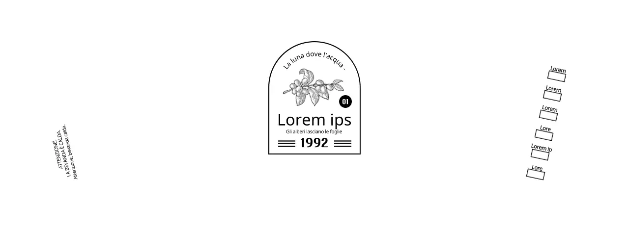 Promuovete e informate il vostro bar con un logo pulito e in bianco e nero.