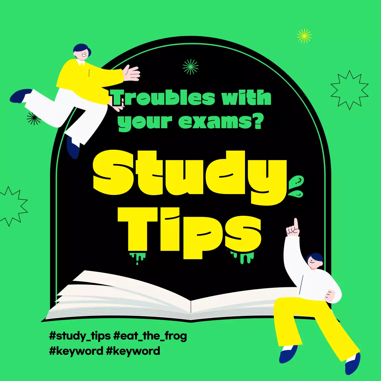 Green Modern Study Guide Instagram Post