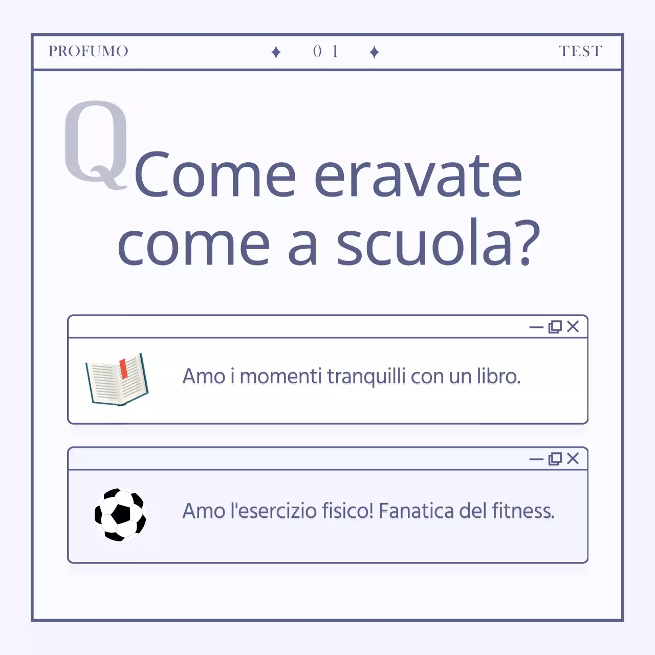 Semplice scheda di prova del profumo personalizzataNews design