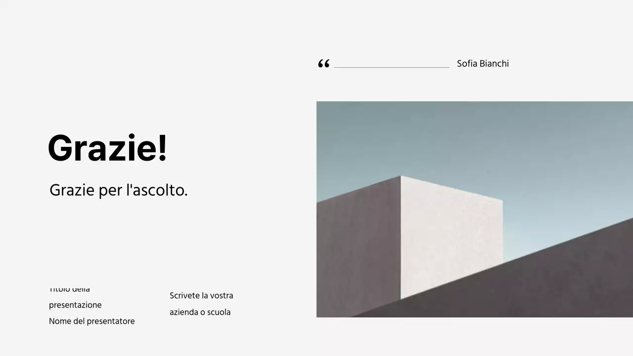 Presentazioni pulite