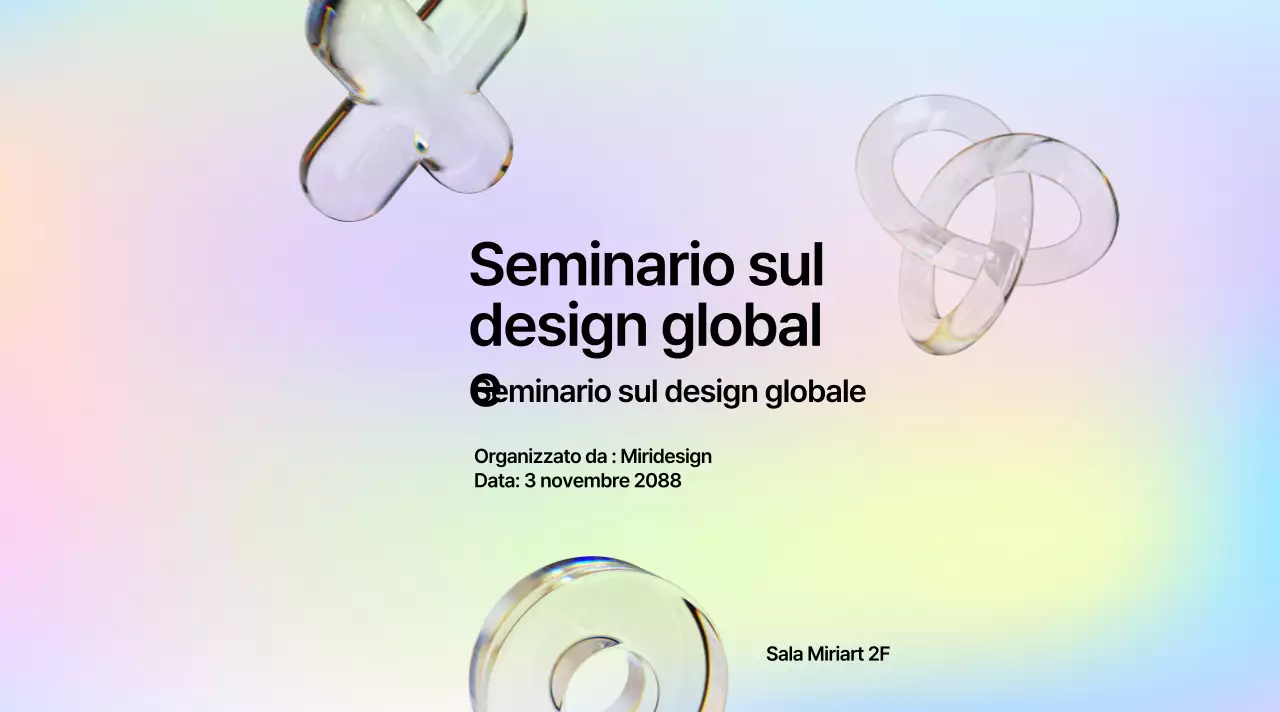 Un seminario dal design colorato, semplice e moderno