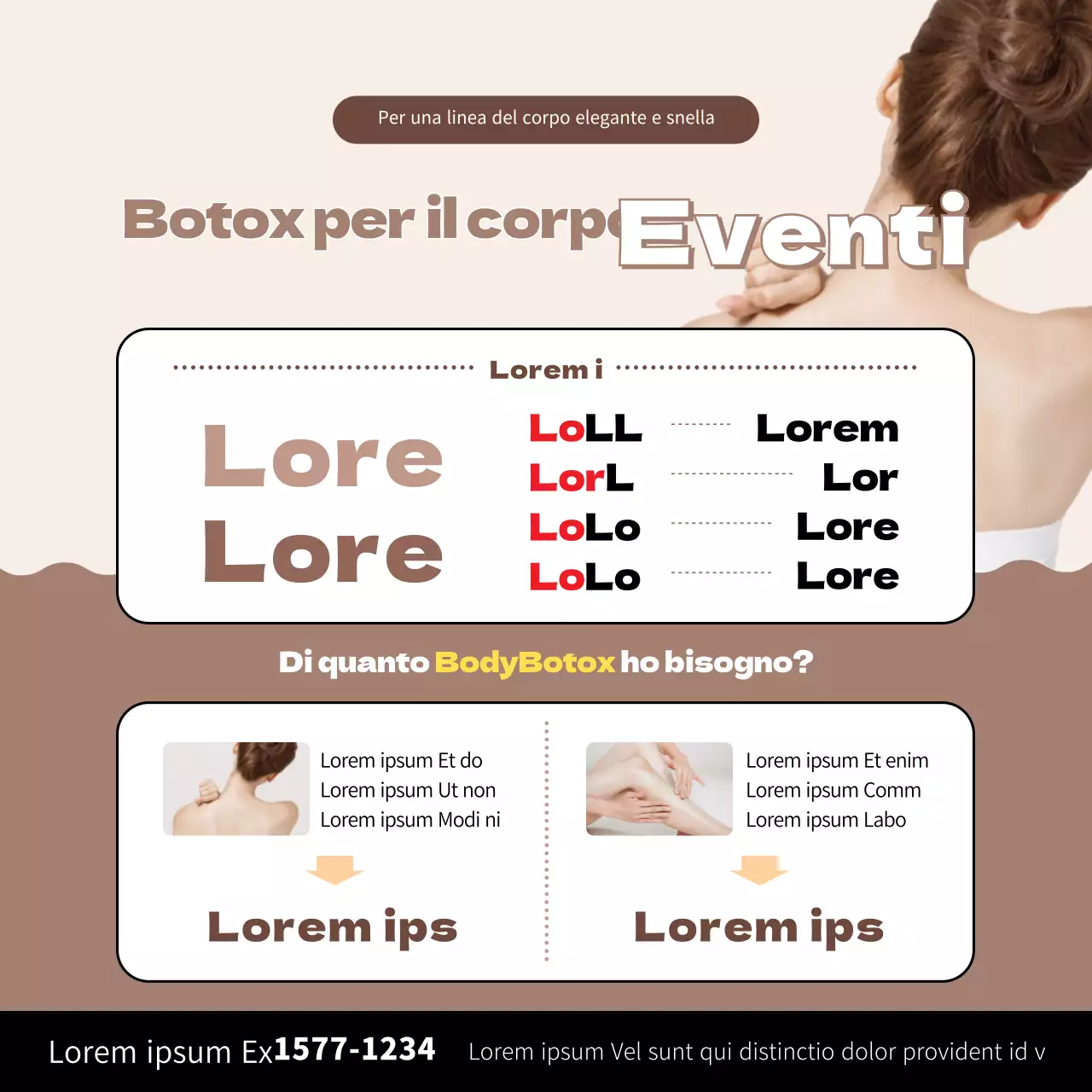 Semplice ritratto di chirurgia plastica in marrone.