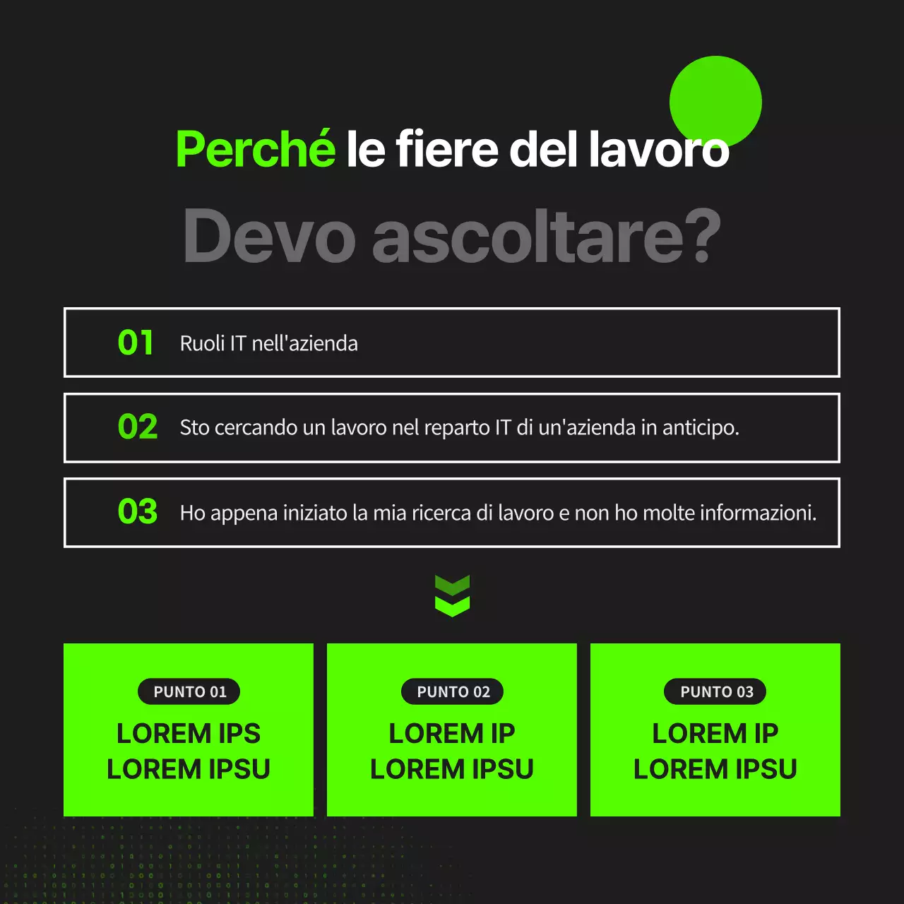 Annunci di lavoro online in nero e colori fluorescenti