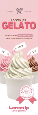 Evidenziare le foto rosa per promuovere il gelato pulito