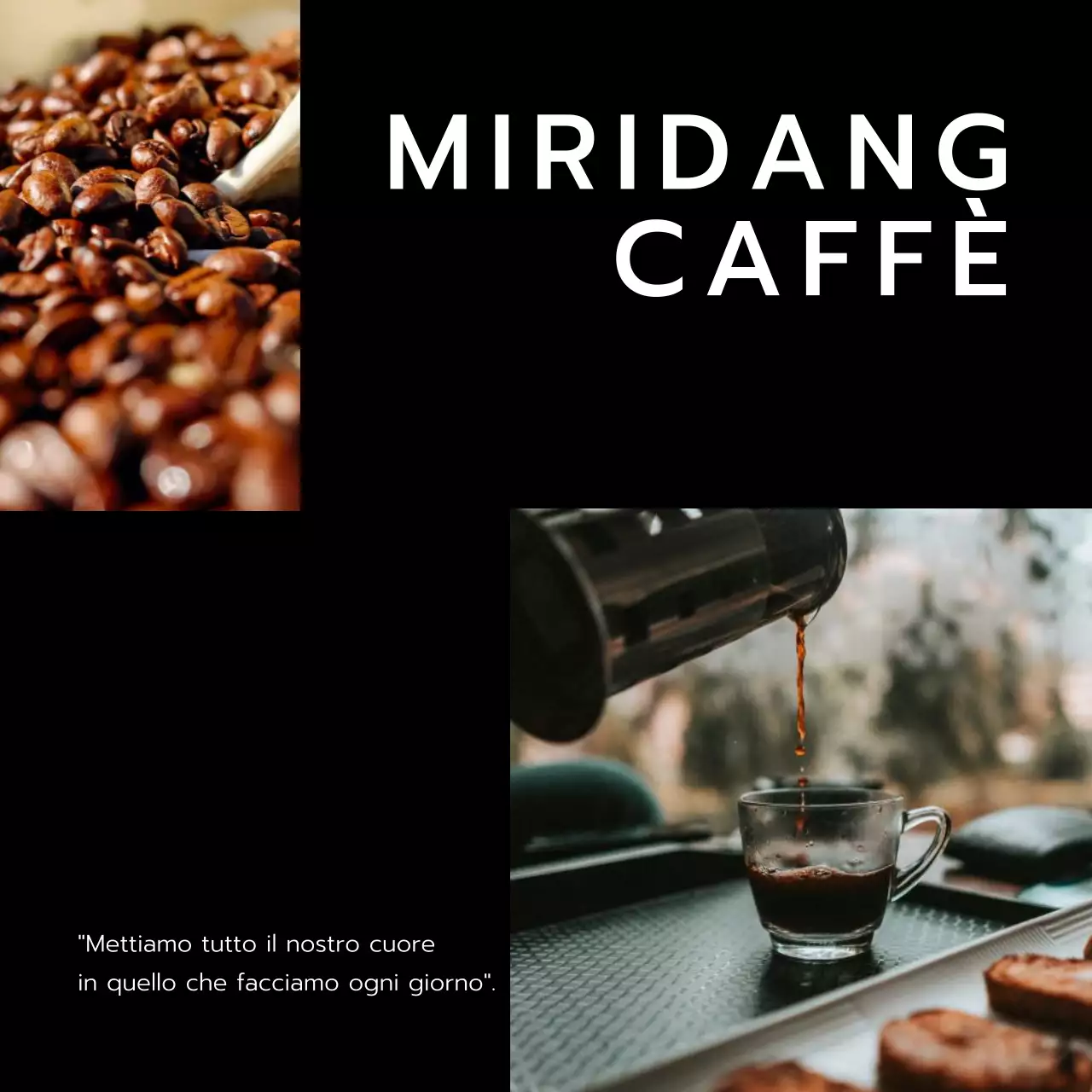 Pacchetto bundle caffè minimalista in bianco e nero