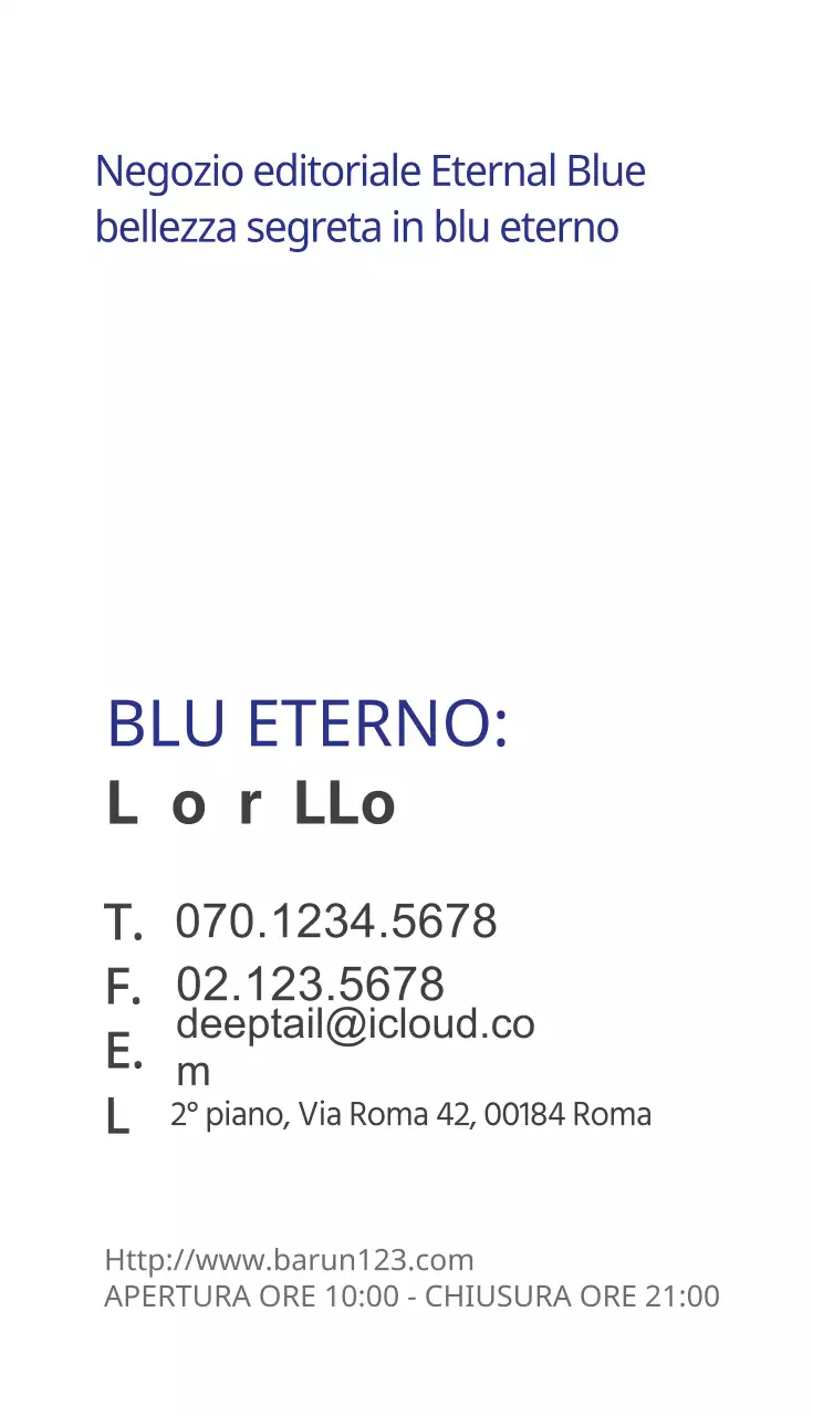 Blu eterno