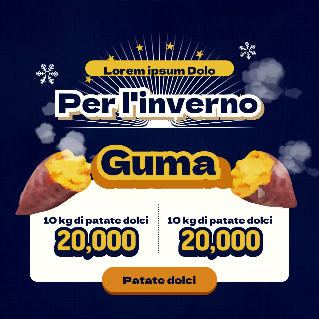 Spuntino invernale patata dolce