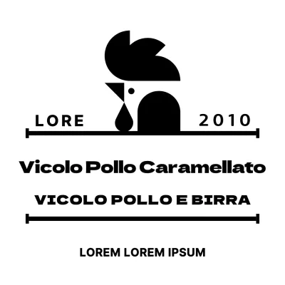 Promuovere e informare con un logo semplice e pulito con il simbolo del pollo