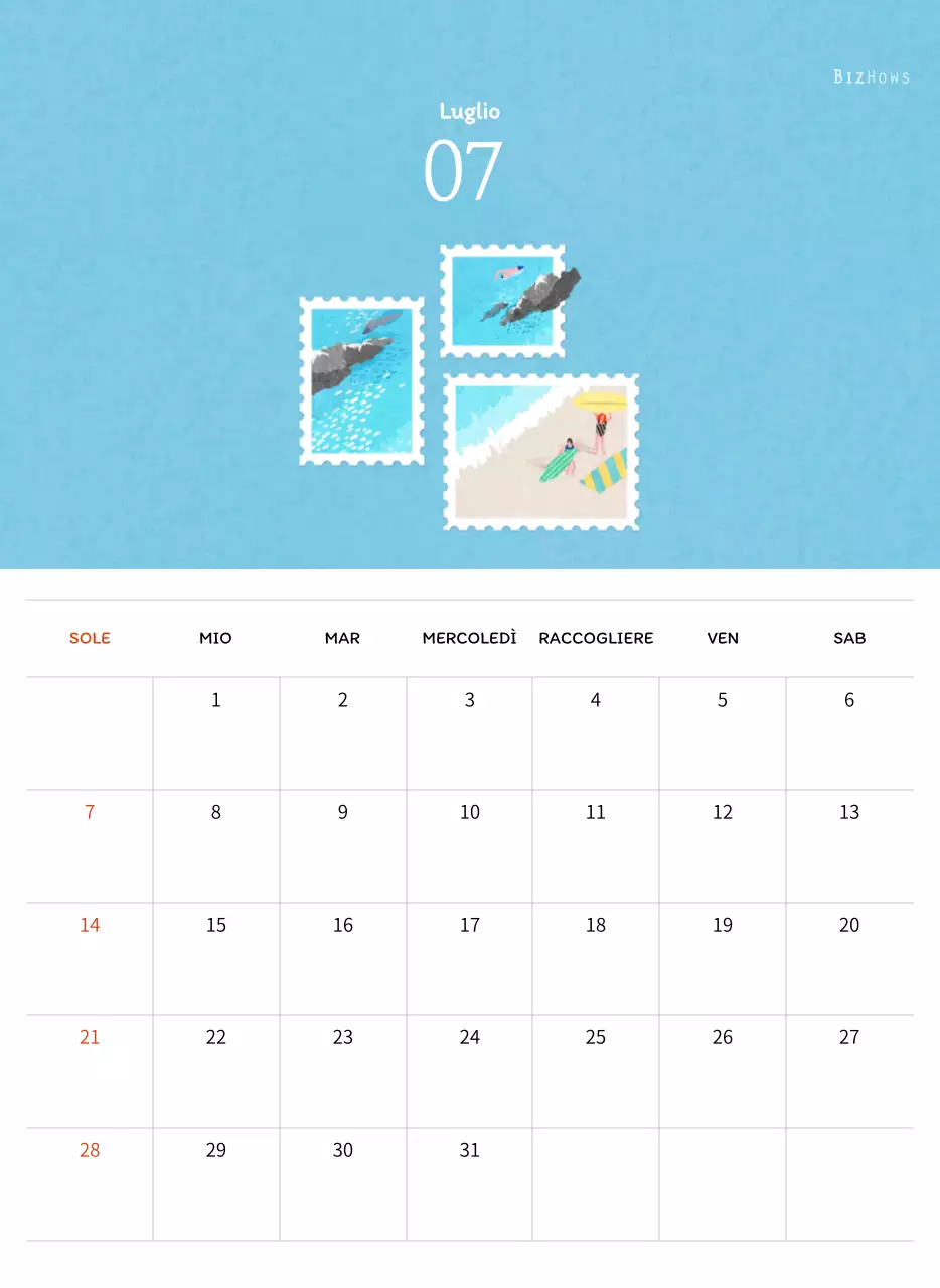 Illustrazioni di francobolli con un concetto caldo