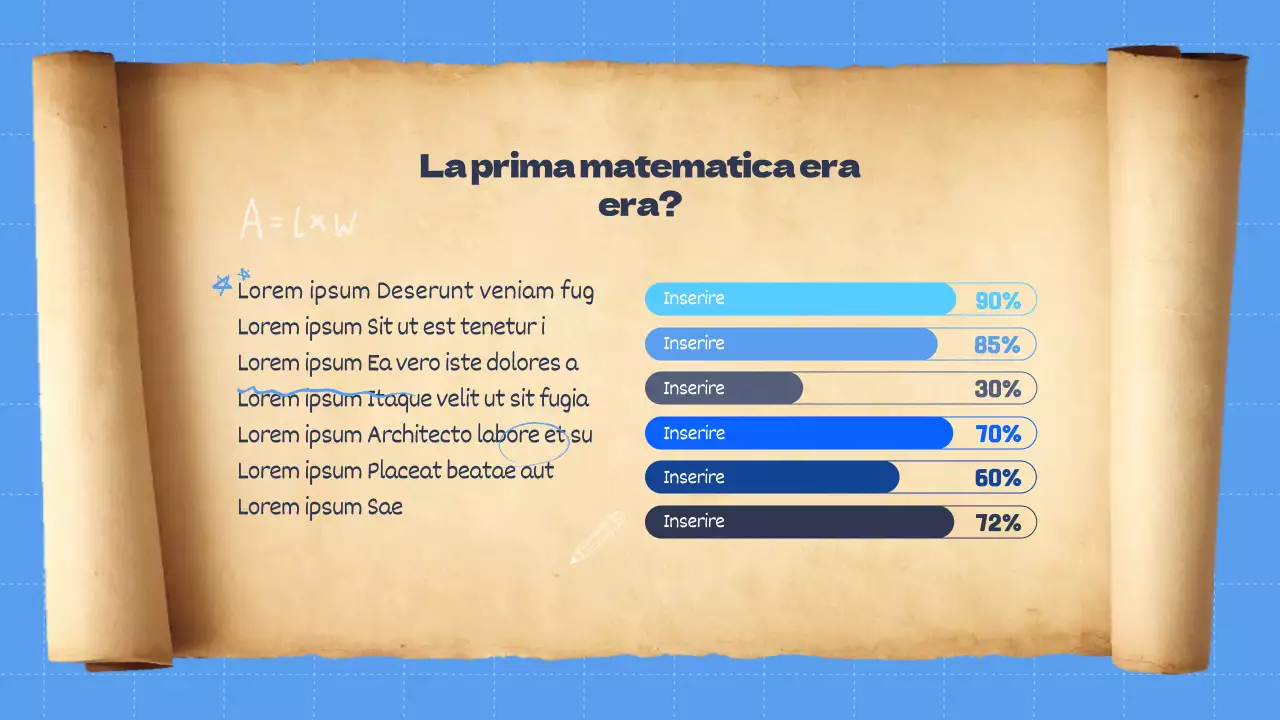 Infografica con un simpatico grafico orizzontale blu sull'istruzione