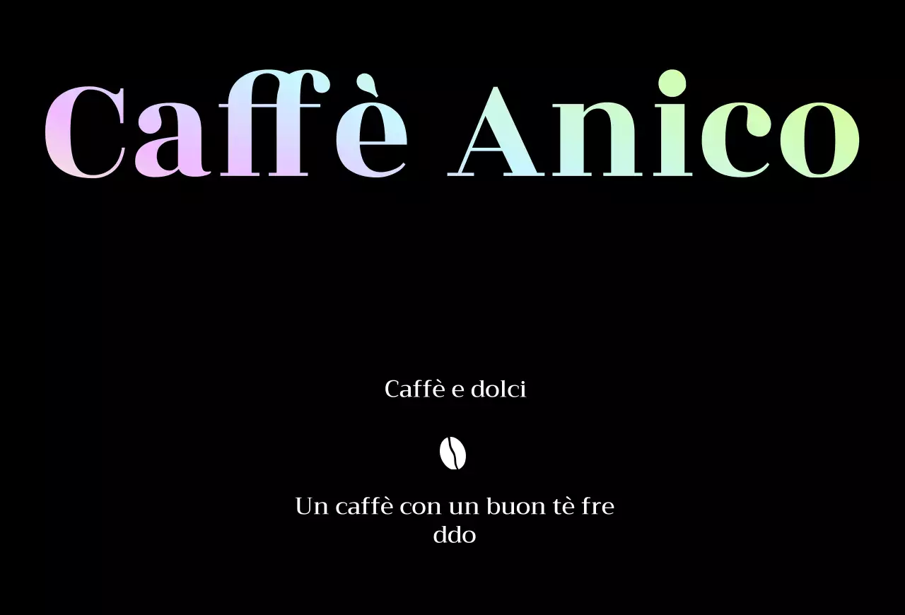 Semplice caffè moderno in nero e sfumature