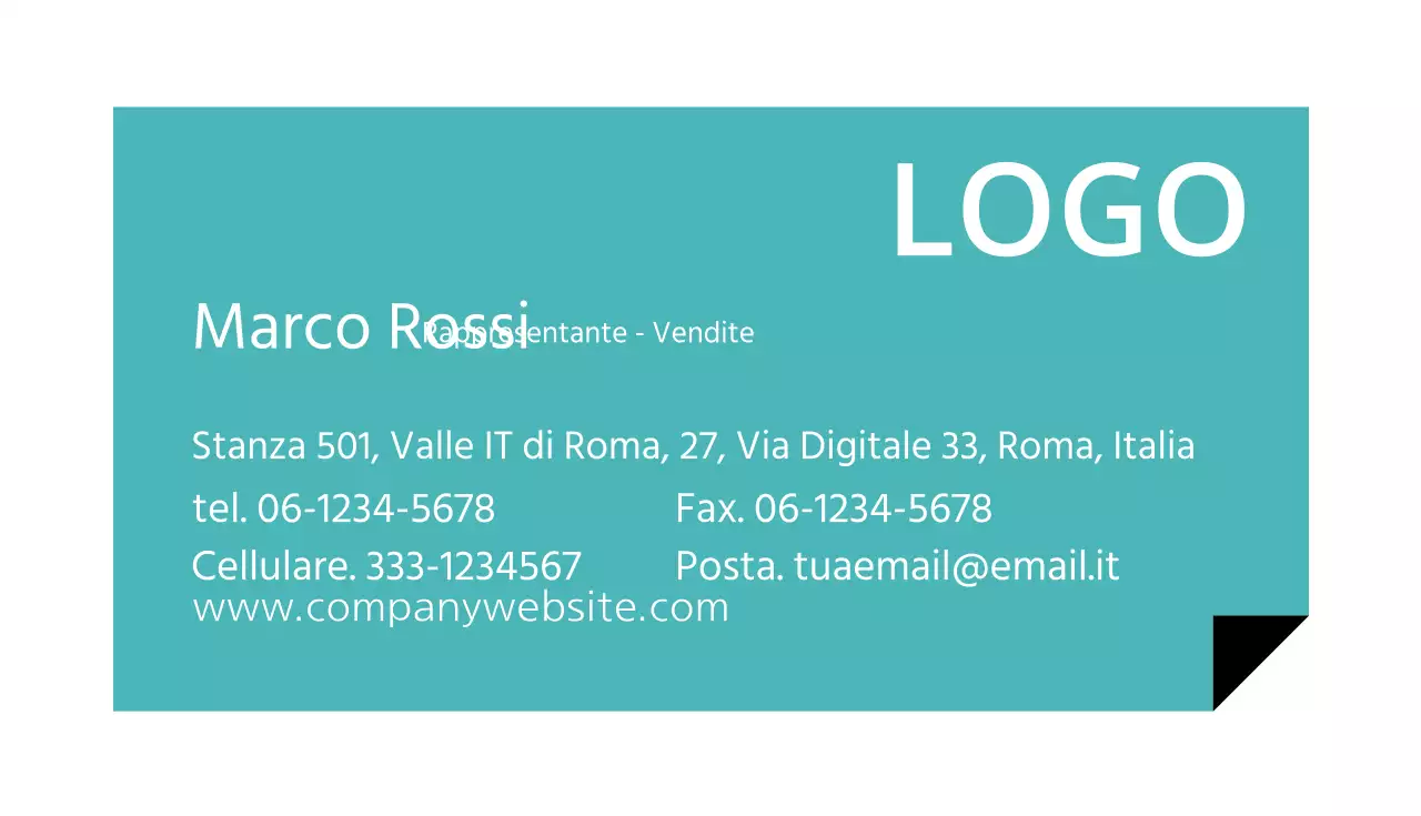 Biglietto da visita con logo