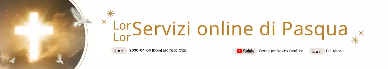 Striscione pasquale della Chiesa Santa