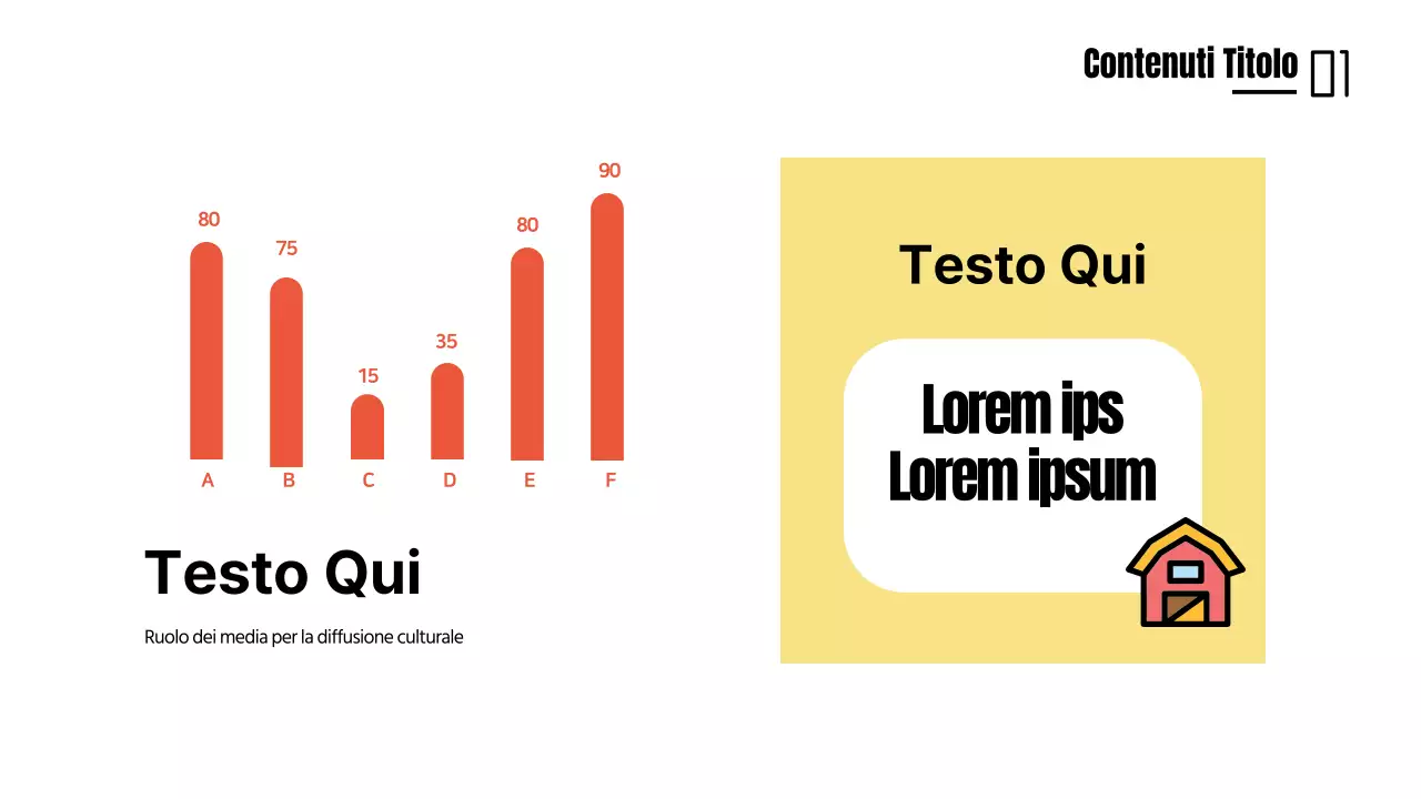 Grafico concettuale in arancione