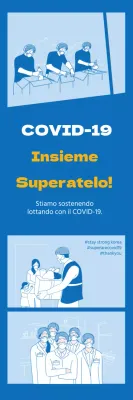 Illustrazione blu pulito corona tifo vaccino