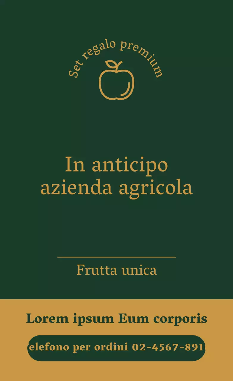 Verde intenso Adesivo verticale semplice