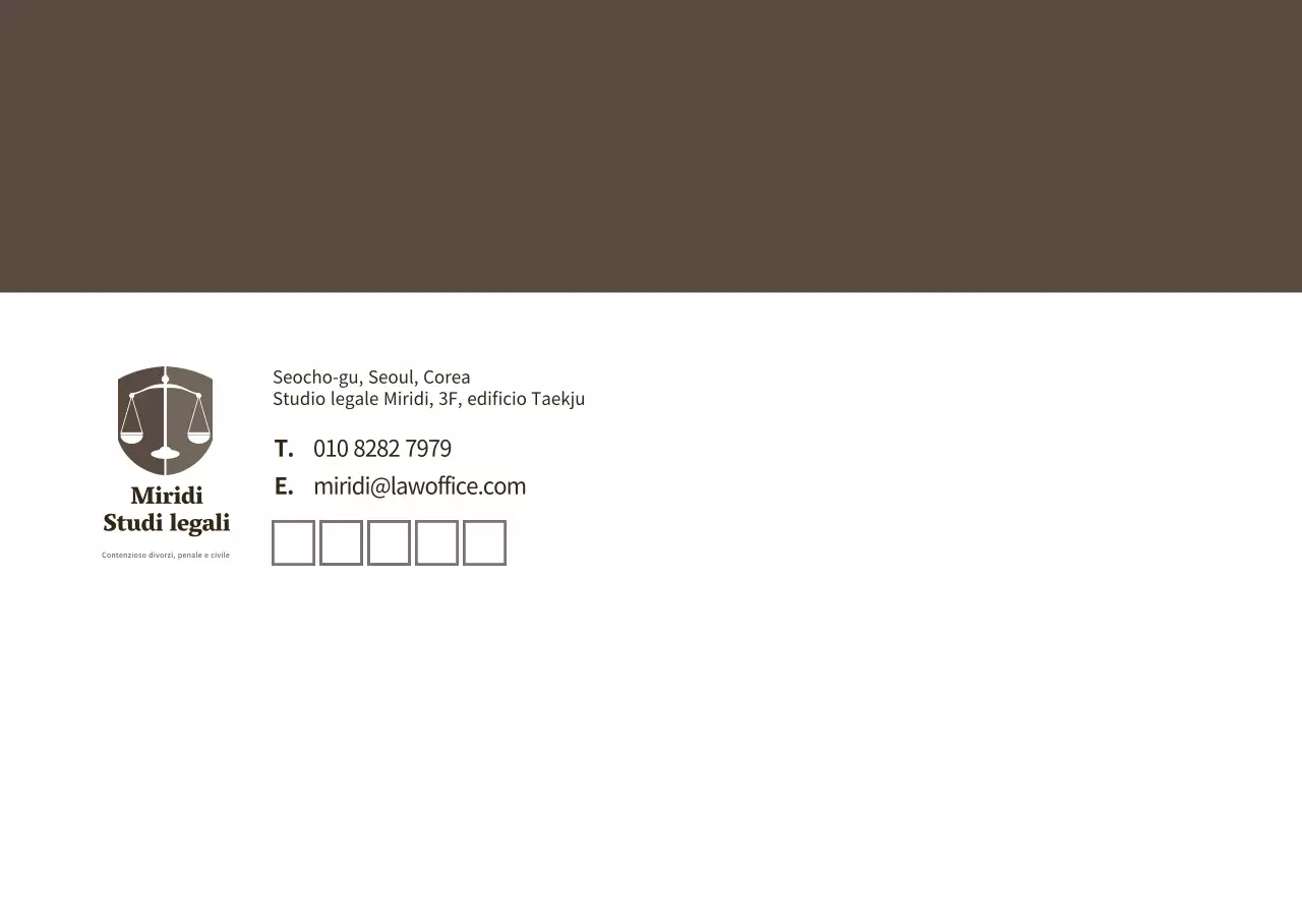 Studio legale aziendale moderno Brown