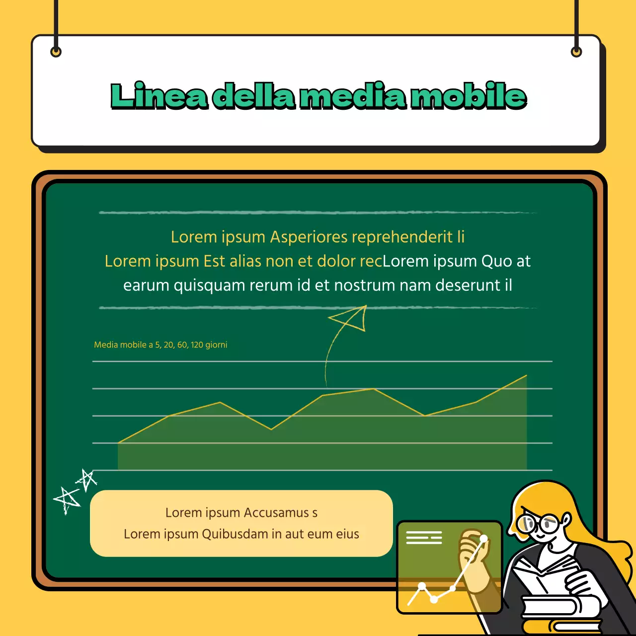Termini di borsa in giallo Titoli Finanza CardNews