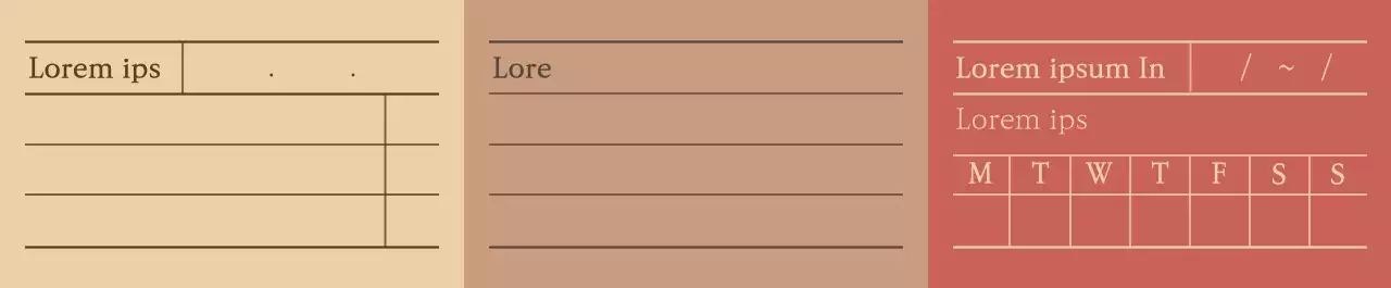 Un modello di concetto di blocco note pulito con colori caldi