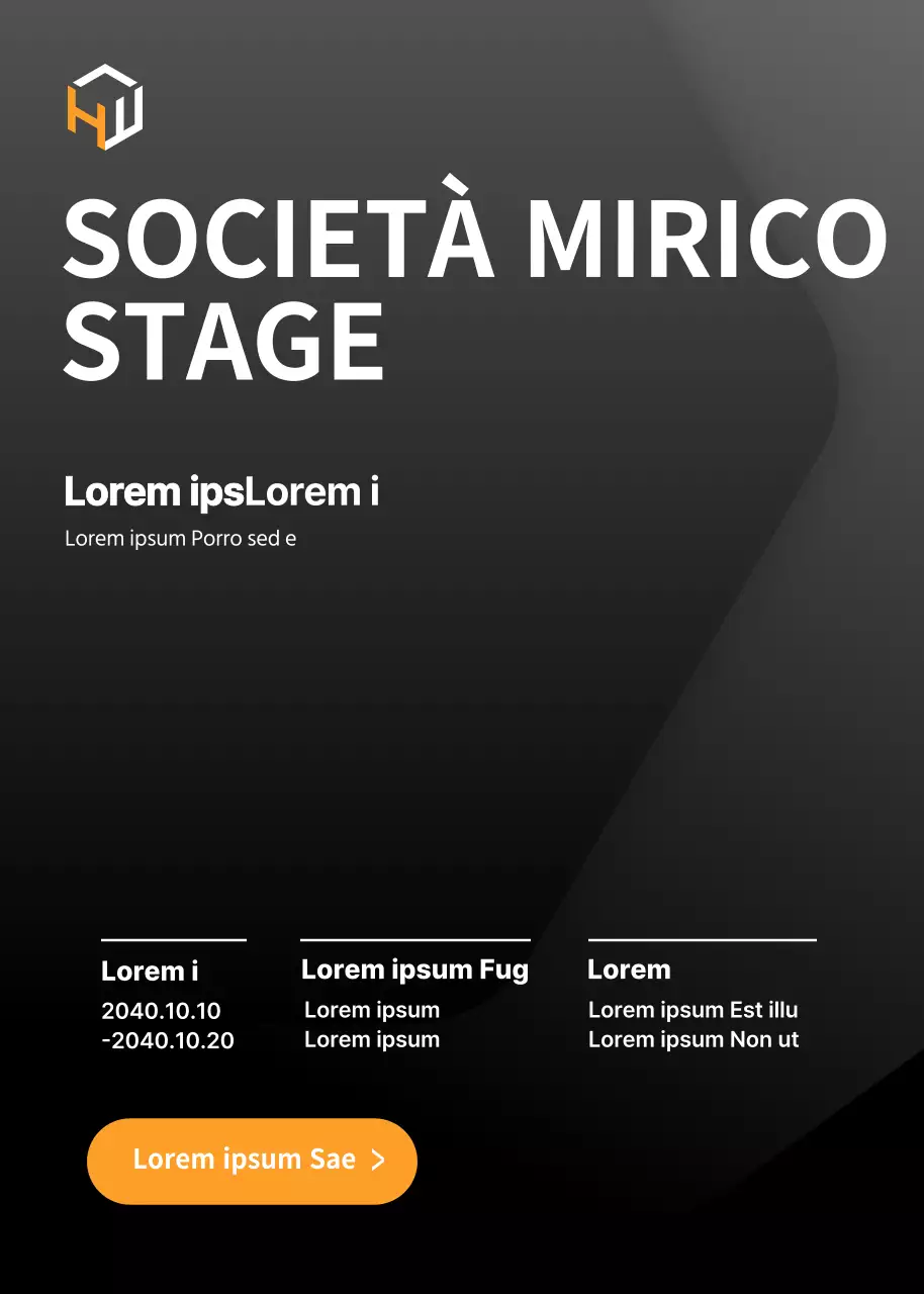 Stage per un'azienda di classe in nero e grigio