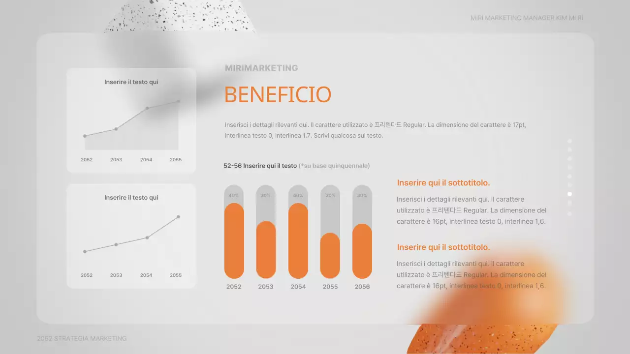 Marketing di un centro medico in 3D stereoscopico in grigio e arancione