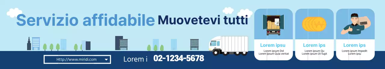 Blue Illustration promuove i servizi di trasloco puliti