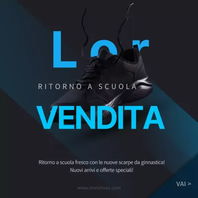 Eventi di vendita per l'apertura delle scarpe