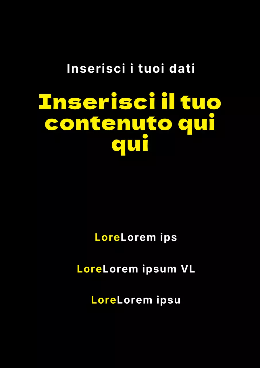 Promuovere un semplice calendario degli eventi in giallo e nero
