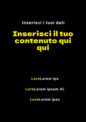 Promuovere un semplice calendario degli eventi in giallo e nero