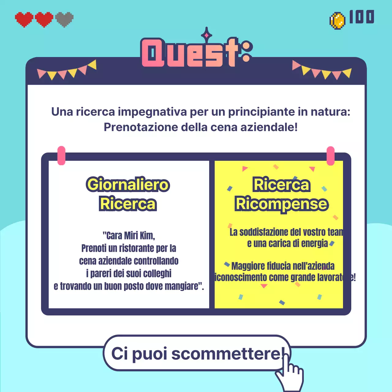 Come prenotare una cena di game quest