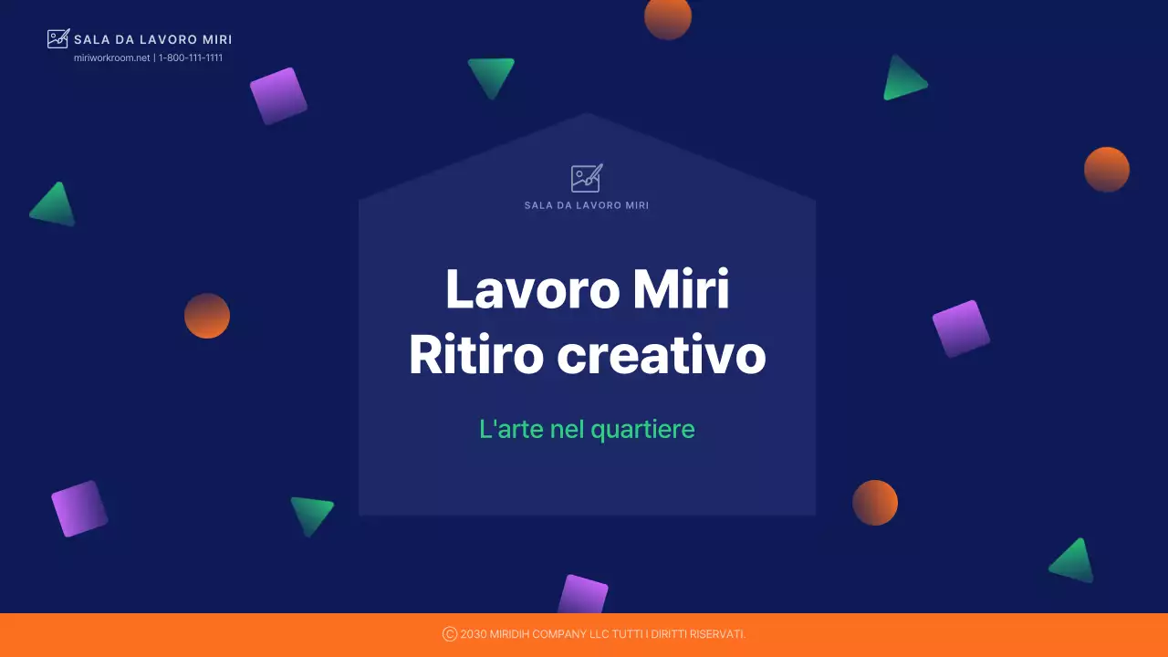 Reclutamento di creativi locali con forme in blu marino e colori d'accento
