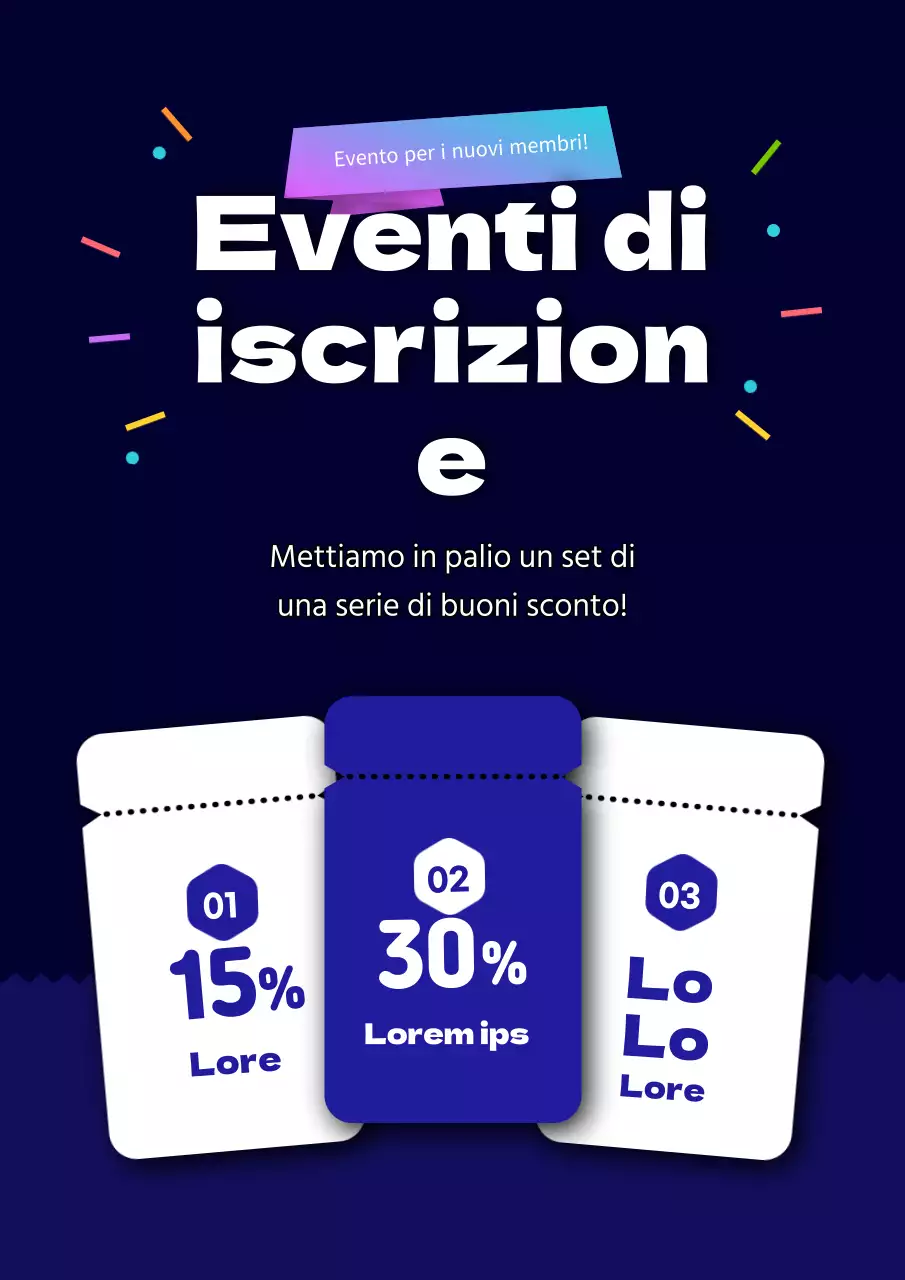 Annuncio di evento pulito e blu per l'iscrizione