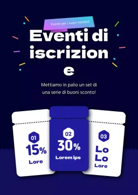 Annuncio di evento pulito e blu per l'iscrizione