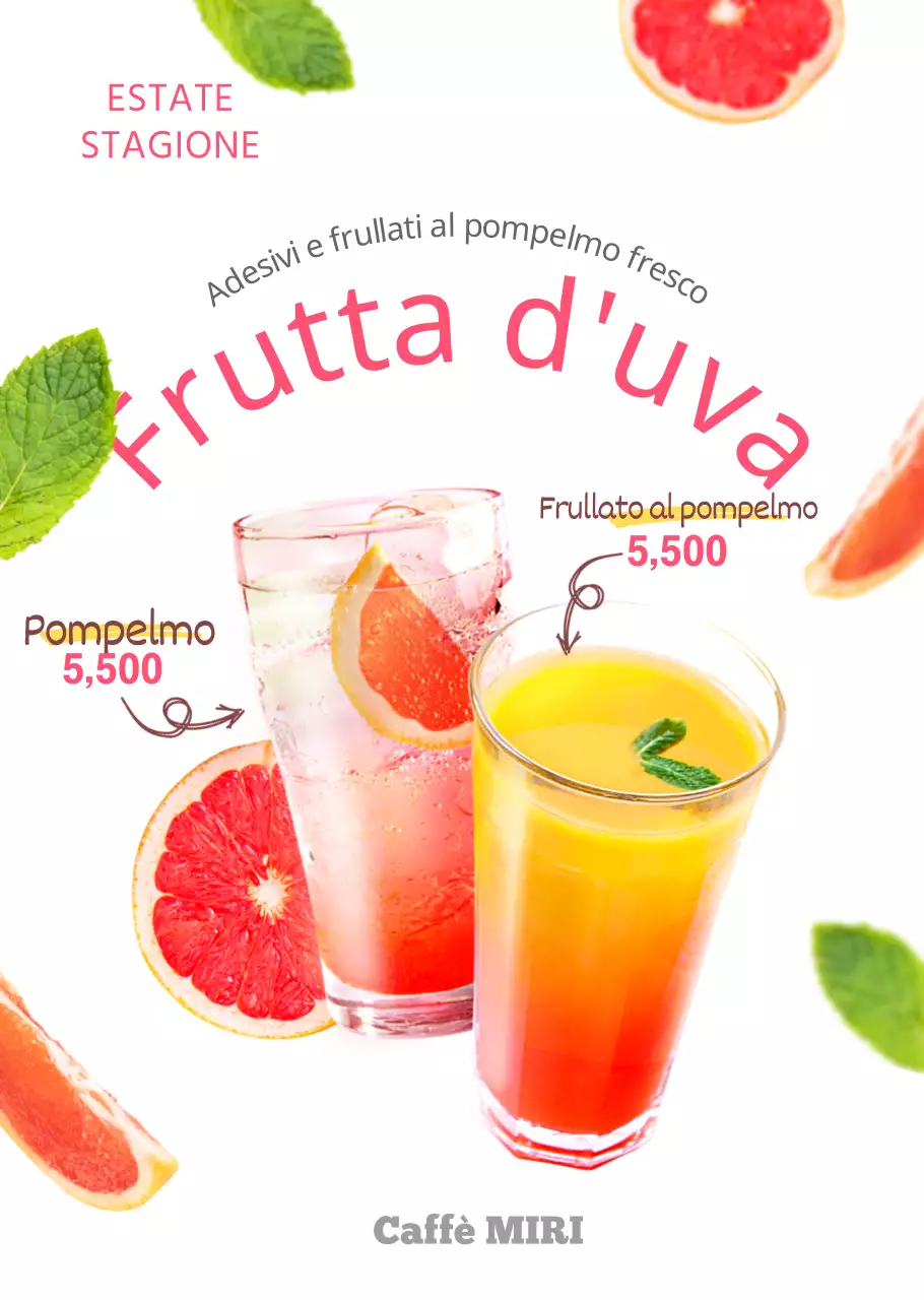 Promuovere le bevande estive in uno stile semplice di rosa e nero con colori audaci