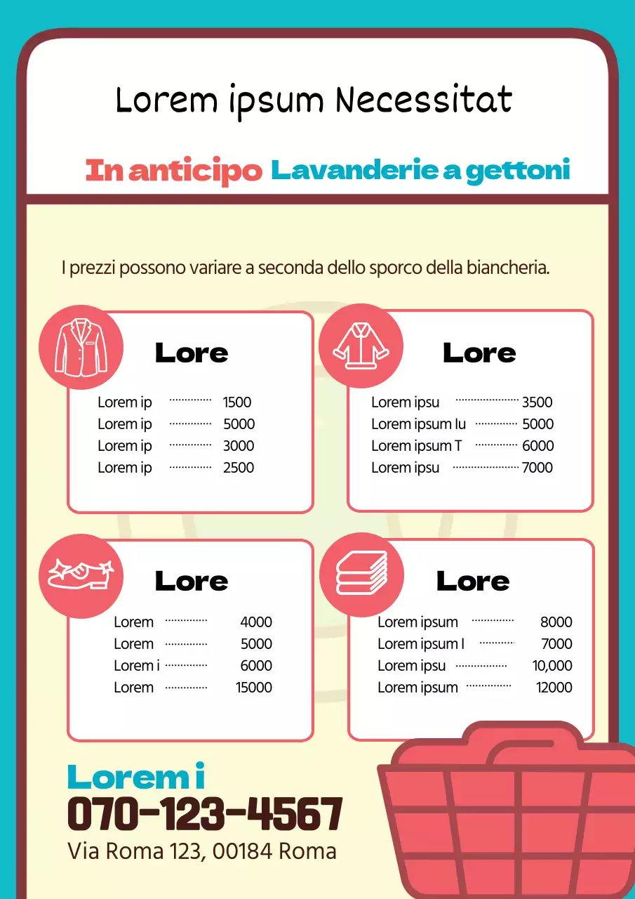 Scritta blu rosa Icona evidenziata Promuovi la tua lavanderia a secco