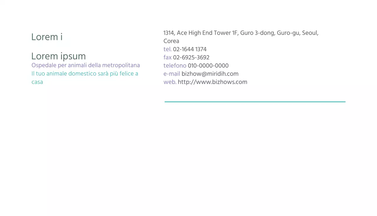 Ospedale per animali Metro