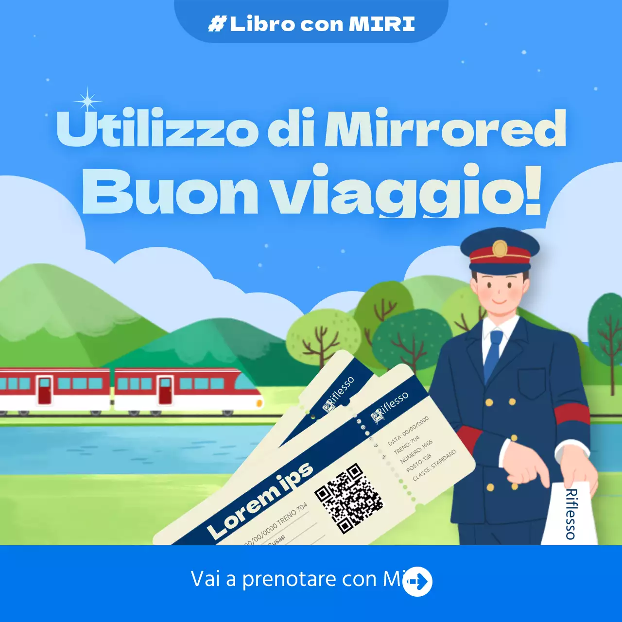 illustrazione blu giornata della ferrovia costa sud viaggio come fare cardnews