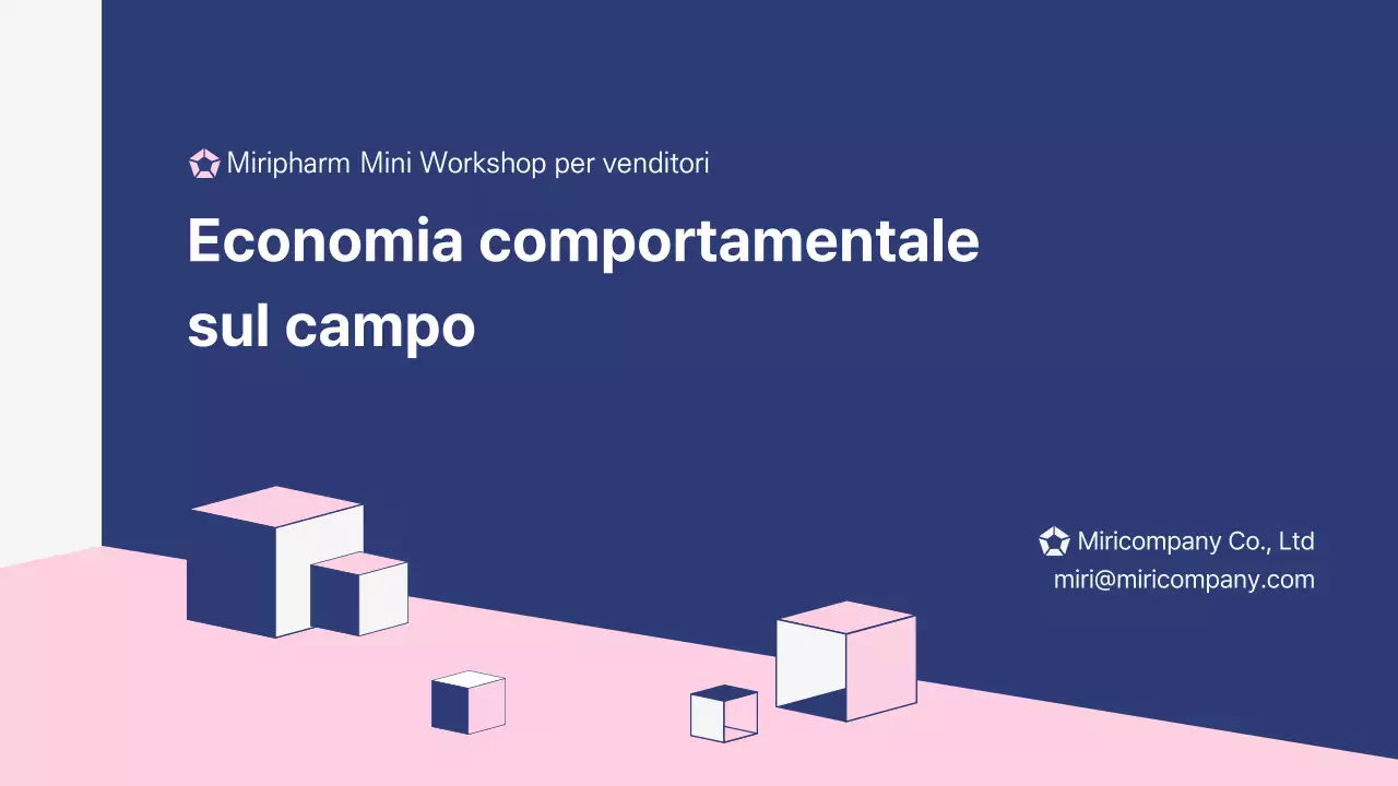 L'economia comportamentale nel campo delle presentazioni per la formazione dei venditori rosa e marina