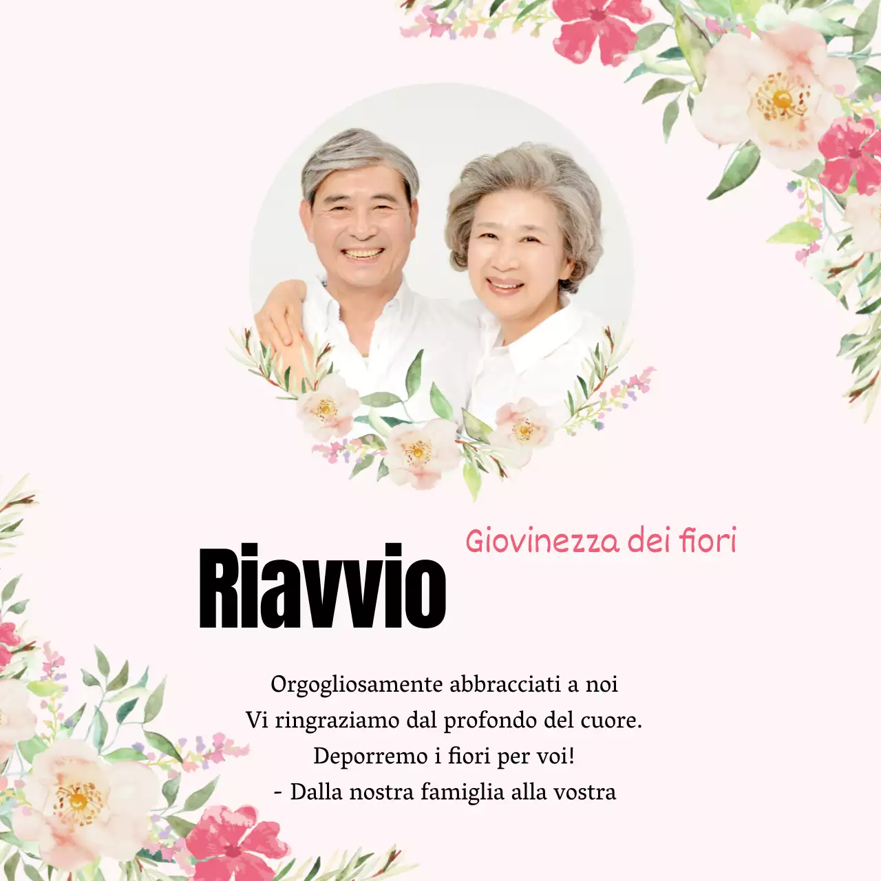 Le scritte illustrate in rosa evidenziano la festa orientale di benvenuto