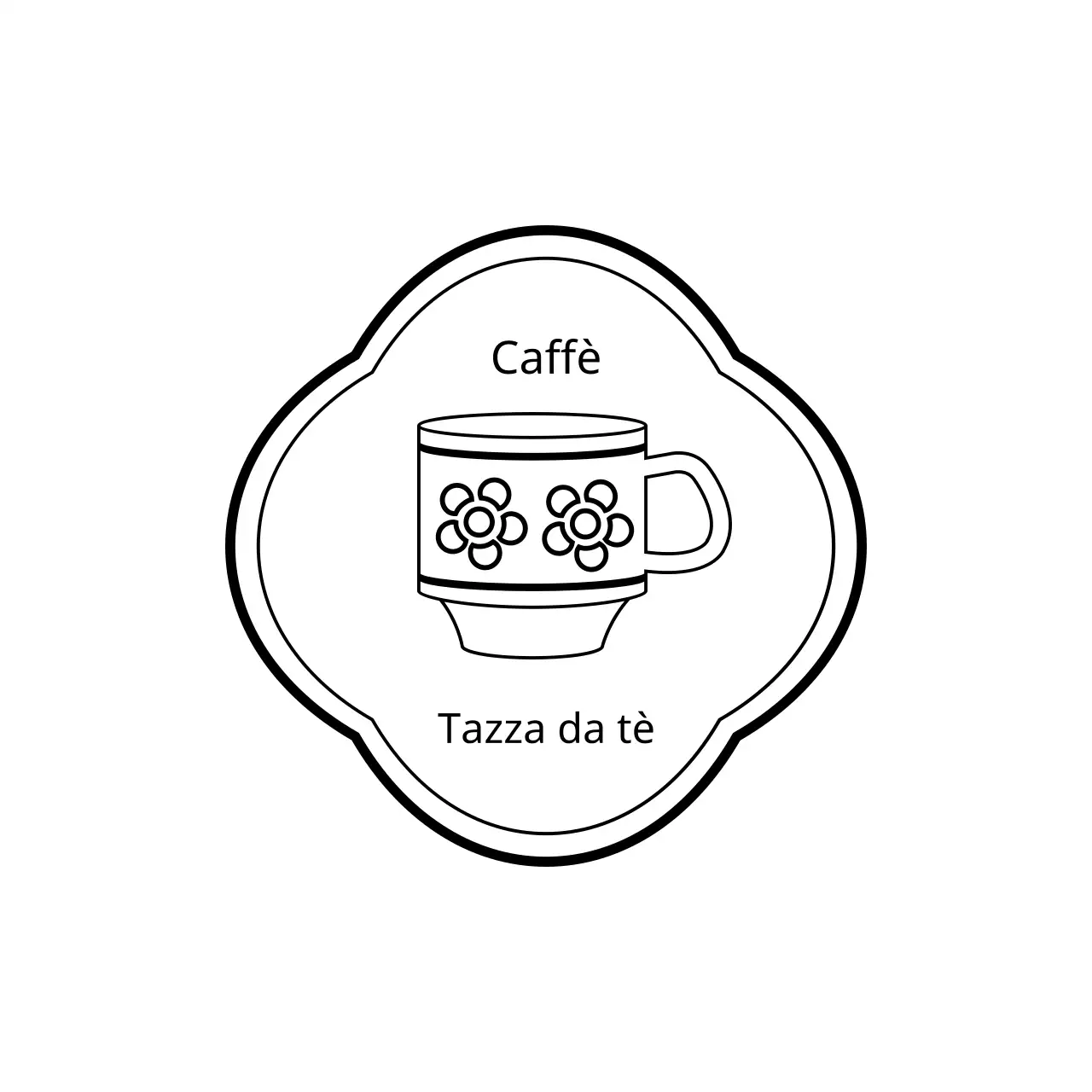 Vintage tazza di caffè illustrazione caffè logo tazza di gelato